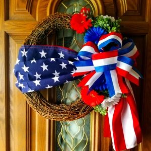 Patriotic flag wreath!